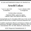 Lukas Arnold 1919-2005 Todesanzeige